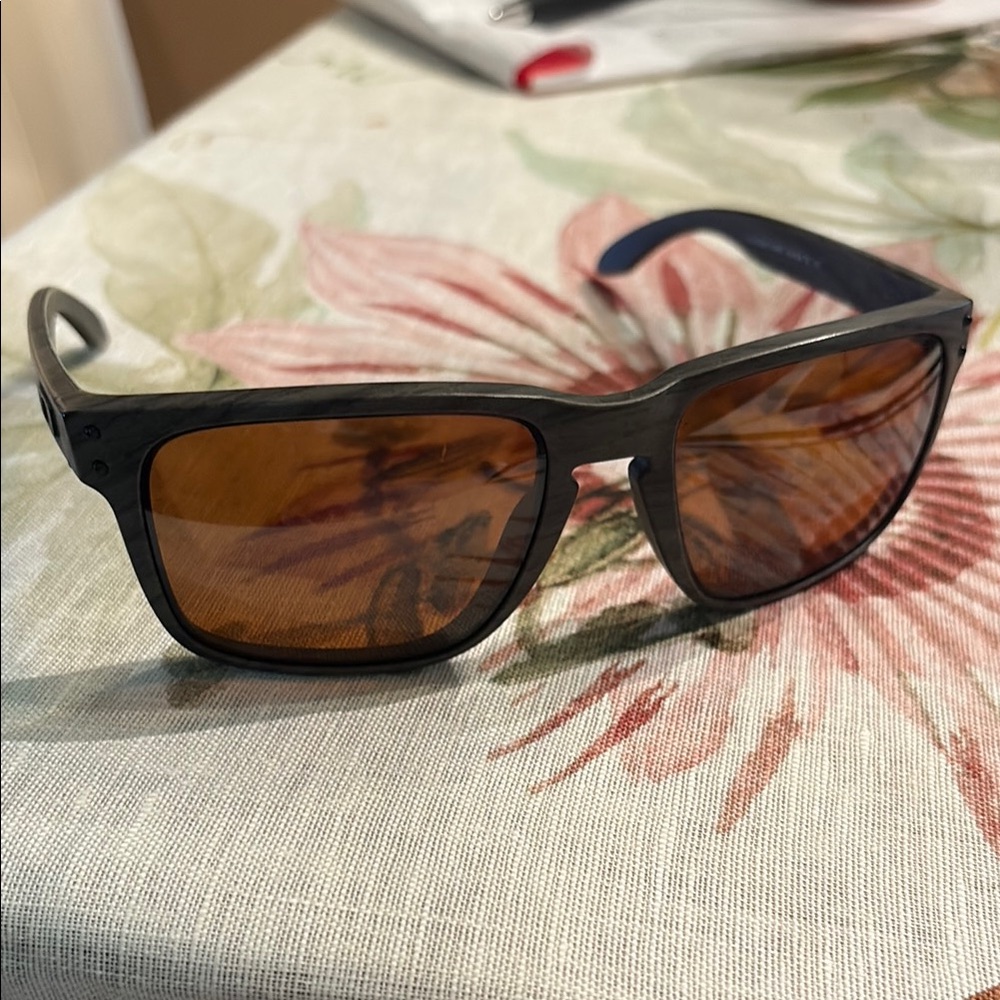 Oakley Holbrook XL Woodgrain Polarized Lens Sunglasses